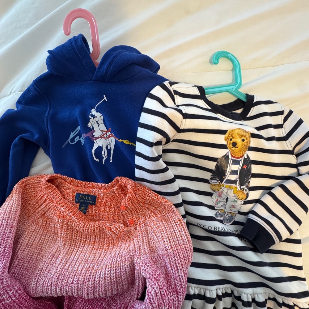 Polo by Ralph Lauren Black and White Striped Sweater/sweatshirt dress used